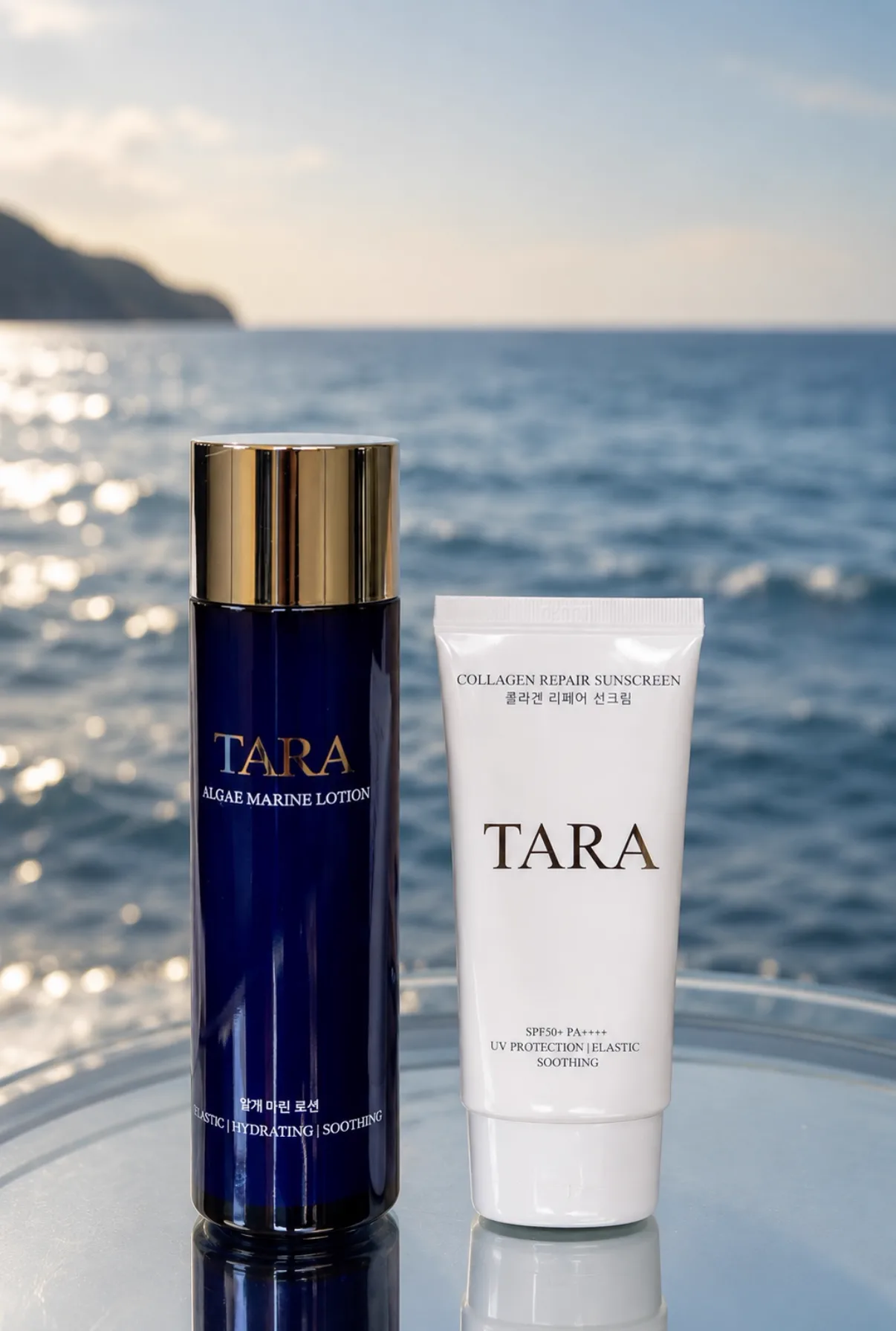 TARA Algae Marine Lotion and Sunscreen on the ocean